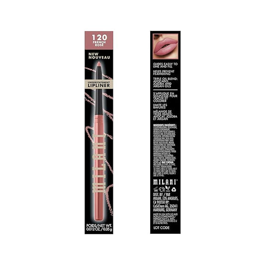 Milani Understatement Lipliner Pencil - Highly Pigmented Retractable Soft Lip Liner Pencil, Easy to Use Lip Makeup