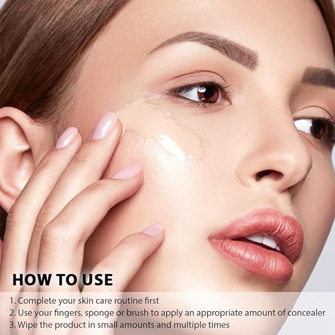 Kaely 2Pcs Under Eye Concealer for Older Women, Color Correcting Full Coverage Concealer for Dark Circles, Puffiness, Redness, Corrector de ojeras, Waterproof Anti Aging, Natural Matte Finish, light C