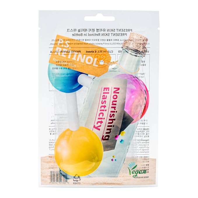 Vegan Bottle Mask Set, Vegan Sheet Mask 10 pack-combo, Korean Facial Mask Sheet Skincare, Revitalizing, Energizing, Nourishing, Firming facial mask, Beauty Mask For All Skin Type