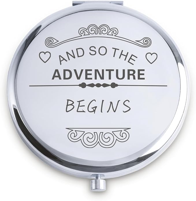 Personalized Gifts for Women Girls, Inspirational Compact Mirrors, 2025 Graduation Gifts for Her, Unique Mothers Day Birthday Gifts for Mom Sister Wife Daughter Niece, Friendship Gifts for Friends