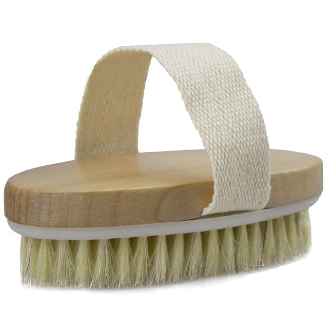 Boolavard Dry Skin Body Brush - Improves Skin's Health And Beauty - Natural Bristle - Remove Dead Skin And Toxins, Cellulite Treatment, Improves Lymphatic Functions, Exfoliates, Stimulates Blood
