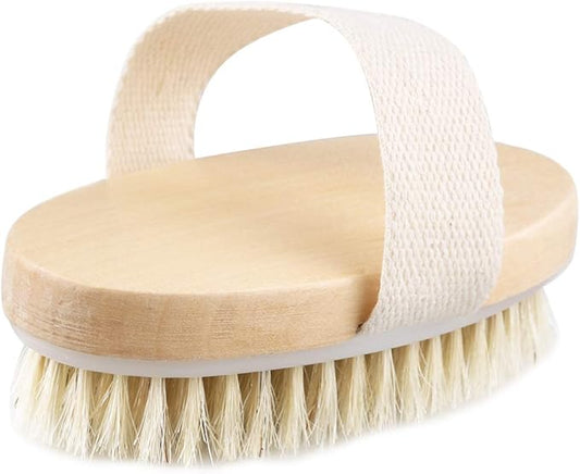 Dry Body Brushes Spa Body Brush Bath Bristle Brush Wood Shower Brush Body Exfoliator Brush Shower Skin Brushes for Wet and Dry Brushing