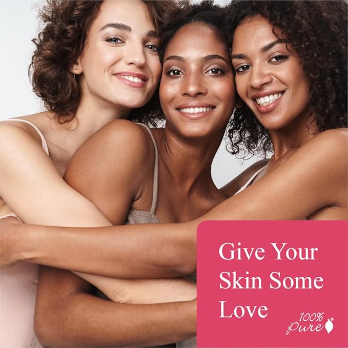 100% PURE Water Foundation Full Coverage Hydrating Makeup, Light Dewy Finish, Moisturizing Concealer for Normal to Dry Skin - Fruit Pigment Color Warm 7.0 w/Yellow Undertones for Dark Skin - 1 Fl Oz