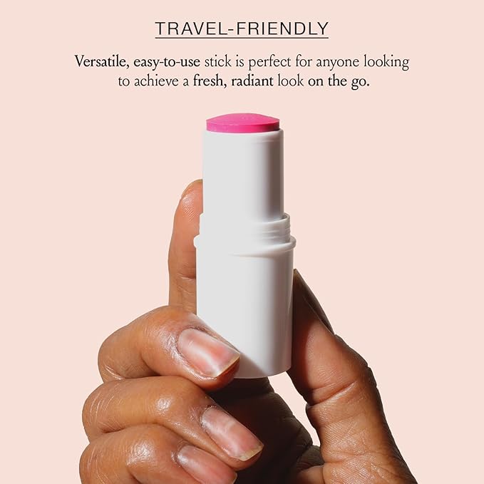 BOOM! by Cindy Joseph BoomStick Peony Pink - 3-in-1 Cream Blush Stick for Eyes, Lips & Cheeks - Cruelty-Free, Long-Wearing, Blendable, Buildable Lip & Cheek Tint - Multi-Use Makeup for All Skin Types
