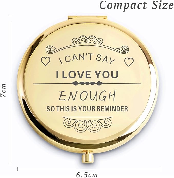 Personalized Gifts for Women Girls, Inspirational Compact Mirrors, 2025 Graduation Gifts for Her, Unique Mothers Day Birthday Gifts for Mom Sister Wife Daughter Niece, Friendship Gifts for Friends