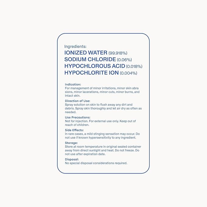 Magic Molecule Skin Cleanser for All Types, Hypochlorous Acid Spray Helps Heal Acne Prone, Eczema and Itchy Rashes and 50 Other Skin Ailments, 3.4 oz Spray (Pack of 2)