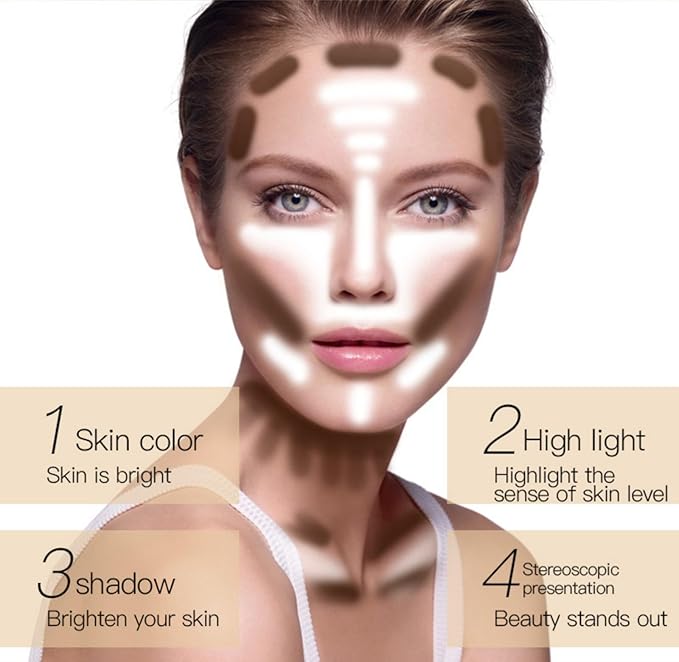 MAEPEOR Matte Setting Loose Powder 8 Colors Smooth and Lightweight Face Powder for Brightening and Setting Makeup with Face Puff (05 Heat)