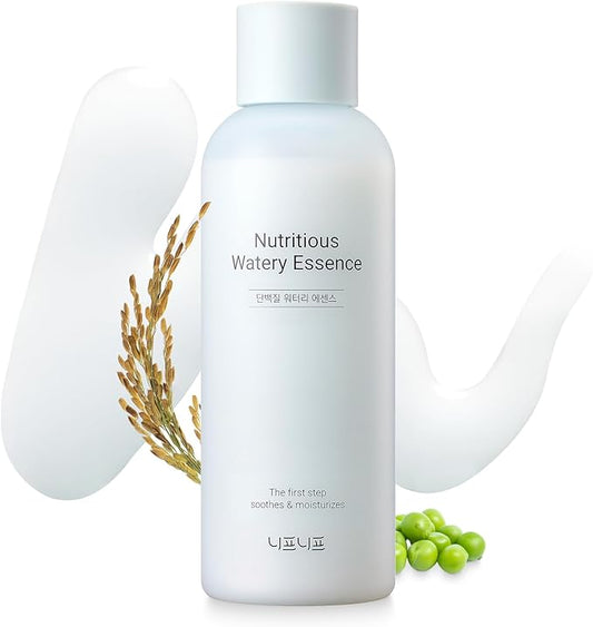 Nutritious Watery Essence, All-in-one Power Plant-Protein Toner for Soothing and Hydrating, Gentle Exfoliation, CICA Calming, Niacinamide, Korean Skincare, Glass Skin (180ml / 6.08 fl.oz.)