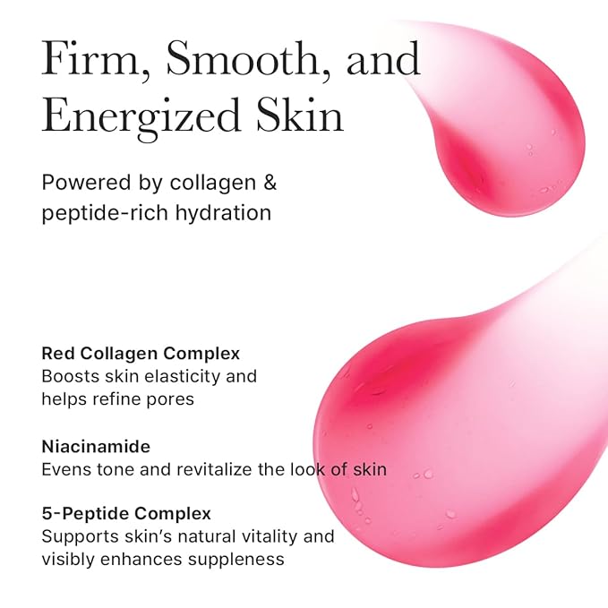 Red Collagen Jello Mask, Plump & Hydrating x 4ea, Overnight Hydrogel Mask for Dry, Mature Skin, Packed with Collagen, 5 Peptides, 2% Niacinamide