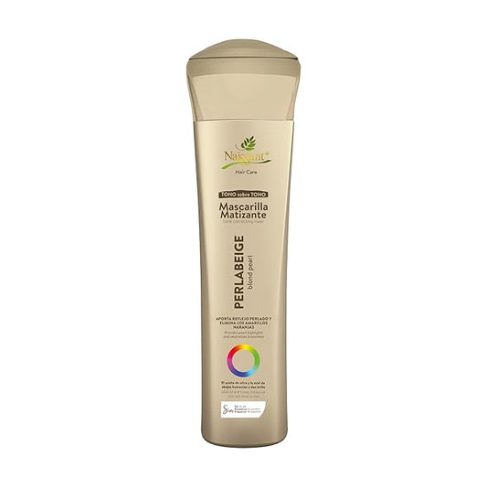 naissant Perla Beige Hair Purple Toning Mask | Eliminates Brassiness | Neutralizes Yellow & Orange Tones | Paraben, Ammonia & Sulfate Free | Pro-Vitamin B5, Olive Oil & Honey (Perla Beige) 10.1 Fl Oz