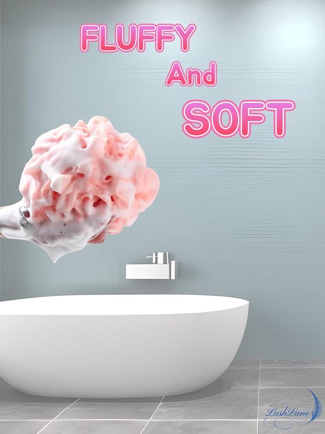 Bath Loofah Pack Sponge of 6 - Exfoliating Shower Sponge Bath Shower Loofah Sponge Body Wash Loofahs Bath Sponge Bath Pouf Body Pouf Scrubber loofah Sponge 6 - Exfoliating Shower Sponge Bath loofah