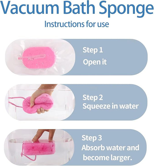 3 Pcs Exfoliating Bath Sponge Soft Shower Sponges for Women Reusable Body Sponges for Men Washing Scrubber