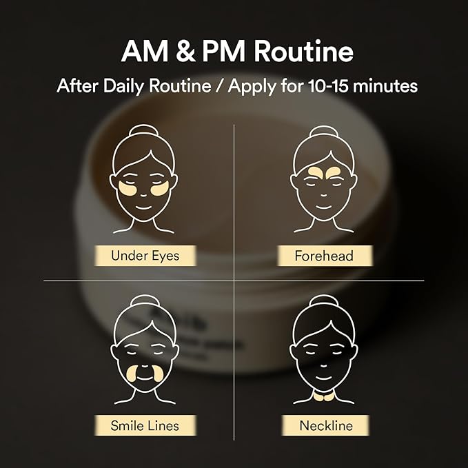 Abib Collagen Eye Patches 60 Patches, Korean Under Eye Patches for Puffy Eyes and Dark Circles, Anti-Wrinkle