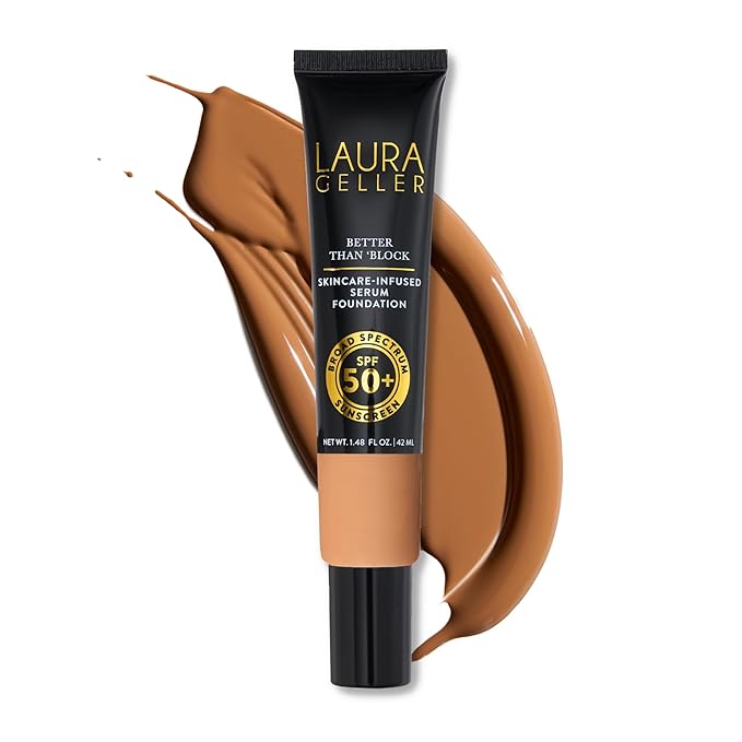 LAURA GELLER NEW YORK Better Than βBlock Skincare-Infused Serum Foundation with Broad Spectrum SPF 50+, Sand