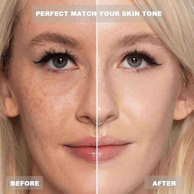 Foundation 4 in 1 - Color Changing Foundation, Medium Spectrum with SPF 50, Hypoallergenic Hydrating Liquid Foundation and Concealer, Long-lasting & Waterproof Natural Finish - 1.06 fl oz - 2 Pack