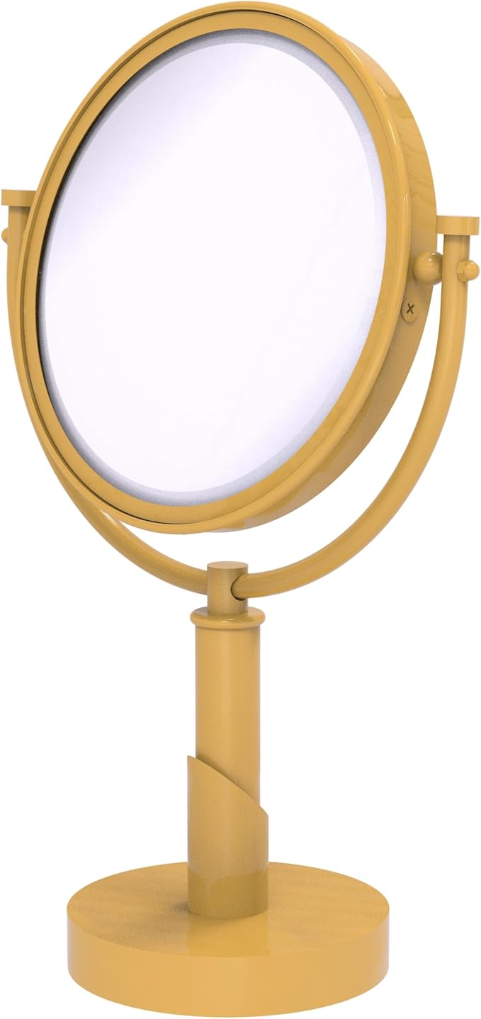 Allied Brass TR-4/5X-SGL Tribecca Collection 8 Inch Vanity Top Make-Up Mirror 5X Magnification, Spanish Gold