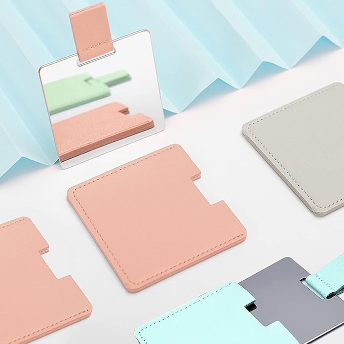 3 PCS Small Compact Mirror for Purse Mini Mirror Travel Handheld Makeup Mirro Portable Folding Mirror, Pocket Cosmetic Travel Mirror, Stainless Steel Compact Cosmetic Mirrorr