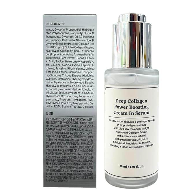 SUNGBOON EDITOR Deep Collagen Anti-Wrinkle Cream In Serum | Volufiline, Real Collagen, Skin Volumizing, Glass Skin, Elasticity for Aged Skin, Korean Skin Care, Serum for Face, 1.01 fl. oz