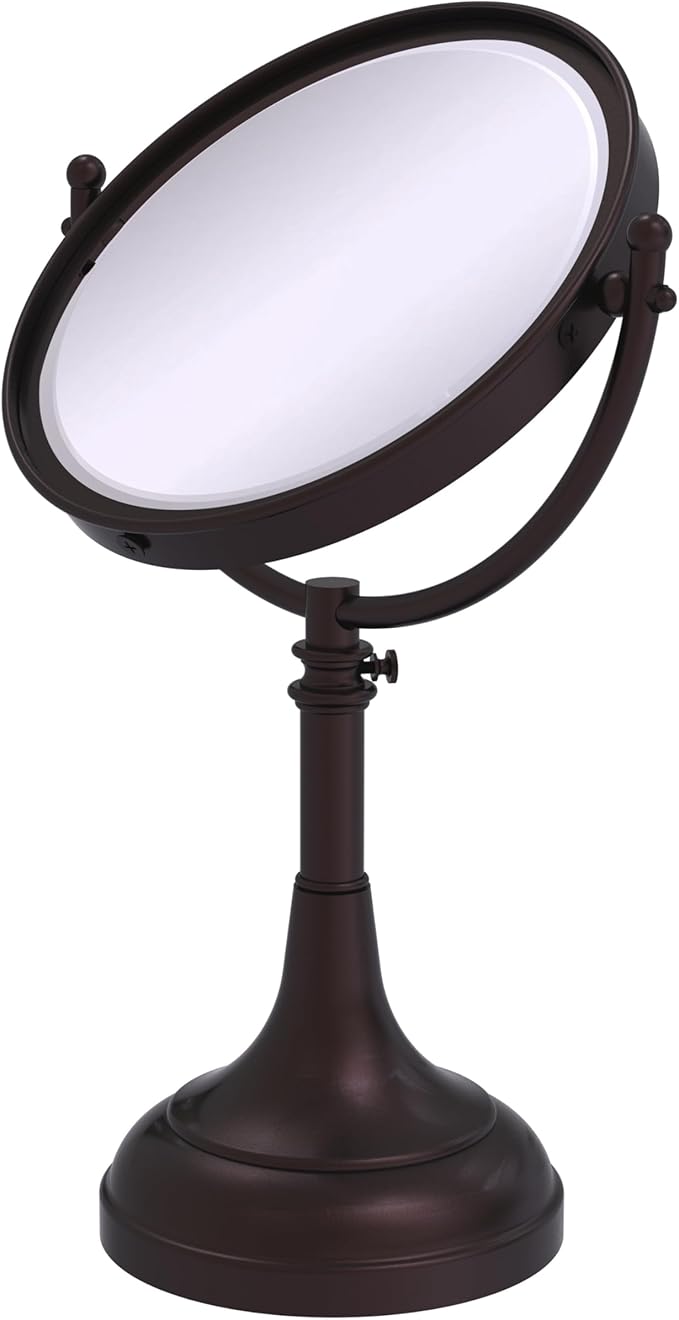 Allied Brass DM-1/3X-ABZ 8-Inch Mirror with 3X Magnification, 17-23-1/2-Inch H, Antique Bronze