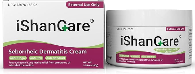 Seborrheic Dermatitis Cream, Maximum Strength Treatment for Psoriasis, Folliculitis, Dermatitis, Dandruff, Fast Relief for Itching, Redness, Irritation, Scaling, 3.53 Oz
