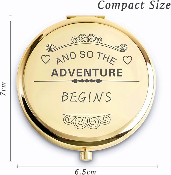 Personalized Gifts for Women Girls, Inspirational Compact Mirrors, 2025 Graduation Gifts for Her, Unique Mothers Day Birthday Gifts for Mom Sister Wife Daughter Niece, Friendship Gifts for Friends