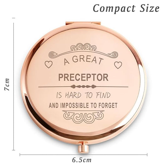 Preceptor Gifts for Women, Appreciation Gifts for Preceptor, Unique Graduation Gifts from Students, Personalized Compact Mirror for Retirement Leaving Going Away Farewell Goodbye