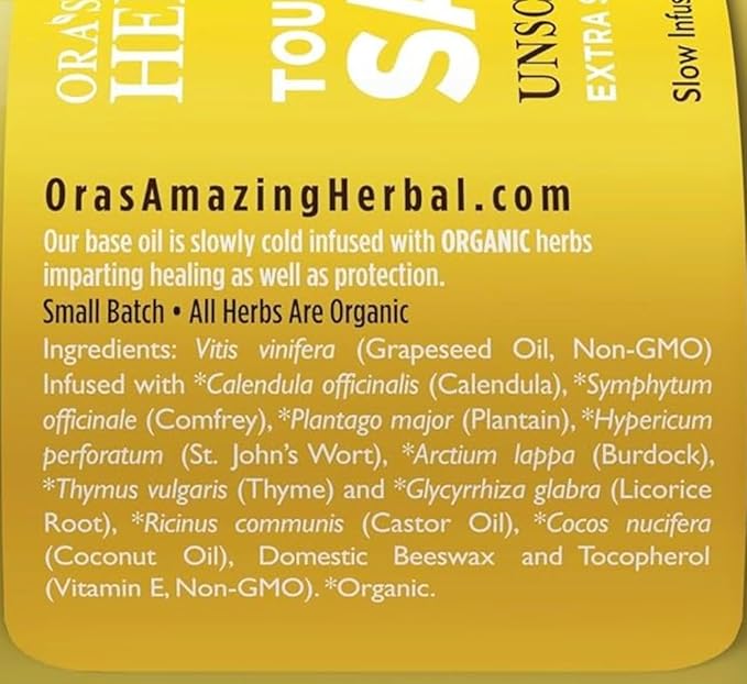 Ora's Amazing Herbal, Touchy Skin Salve, Eczema Cream Treatment, Anti-Itch Cream for Kids and Adults, Calendula Ointment for Natural Sensitive, Fragrance Free, Dry Skin Balm 1 oz Travel Size