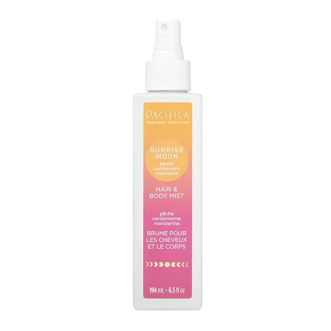 Pacifica Hair Perfume & Body Fragrance Spray Mist β Sunrise Moon with Peach, Cardamom & Mandarin β Alcohol-Free, Vegan & Cruelty-Free, 6.5 oz