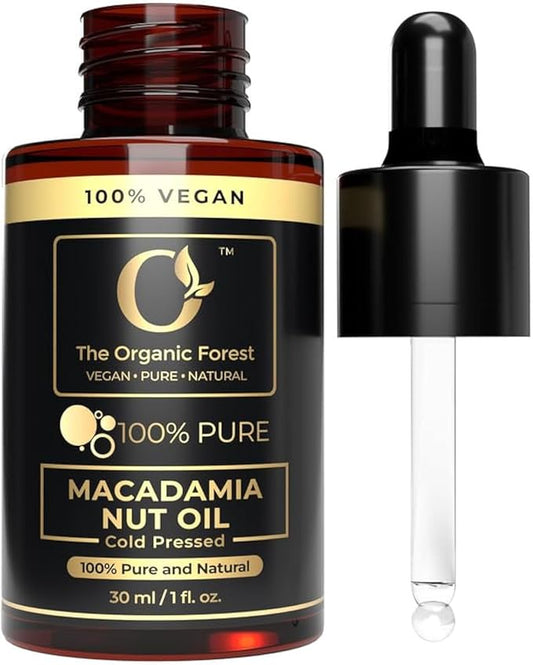 100% Plant Based Macadamia Hair Oil with Dropper | Perfect Macadamia Oil for Soft Skin, Strong Hair, Scalp Massage, Face Moisturizer & Body Massage | Sulfate & Paraben Free