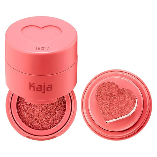 KAJA Blusher - Cheeky Stamp 03 Bossy | Kbeauty, Cute Makeup, Buildable & Blendable Shade with Heart-shaped Applicator, Sunkissed Finish, Travel size, Hygienic, Portable, Korean Makeup, 0.17 Oz
