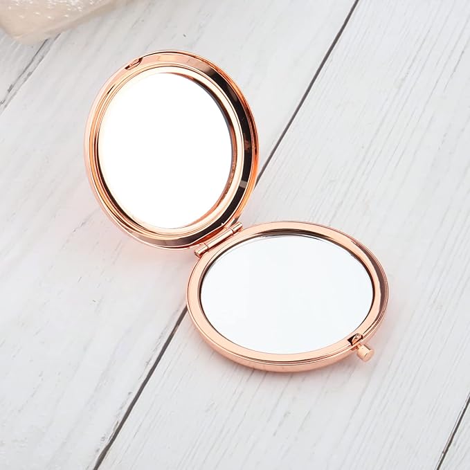WUSUANED Princess Fans Makeup Mirror It’s Not What We Have in Life It’s Who We Have in Our Life Jewelry Cartoon Friendship Gift