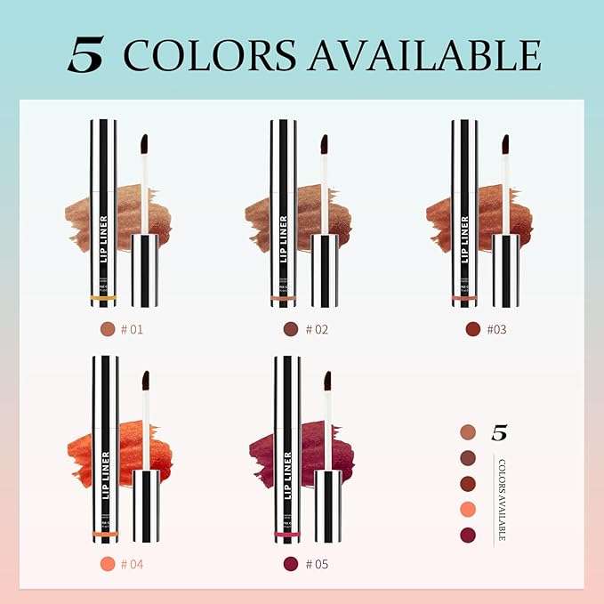 aopoka Peel Off Lip Liner Stain Velvet Tint – Long-Lasting, Moisturizing, Non-Sticky Matte Lip Lacquer, Highly Pigmented, Smudge-Proof Liquid Lipstick Makeup #Brownish Red