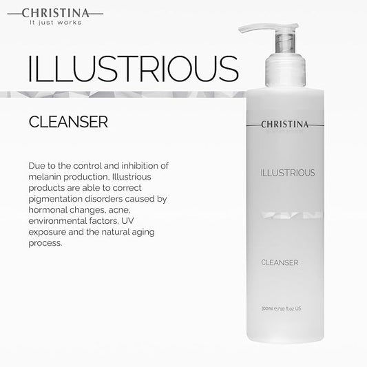 -CHRISTINA- Illustrious Refreshing AHA Facial Cleanser | Gentle Glycolic Acid Face Wash | Infused with Witch Hazel for Even Skin Tone & Radiance | For All Skin Types 300ml / 1 fl.oz