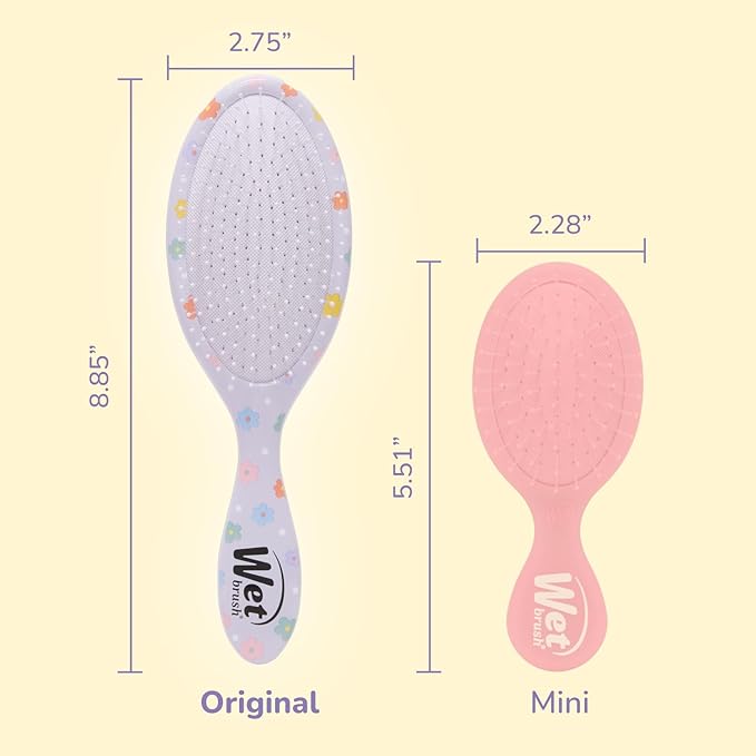 Wet Brush Original Detangling Hair Brush, Daisy (Hello Disney) - Ultra-Soft IntelliFlex Bristles - Detangler Brush Glide Through Tangles With Ease For All - For Women, Men, Wet & Dry Hair