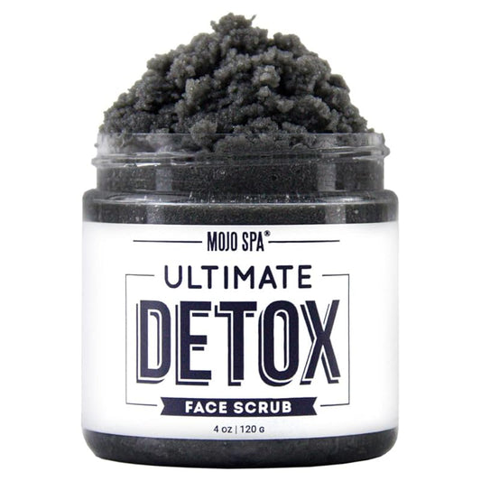 Mojo Spa Ultimate Detox Face Scrub | Amber, Vanilla, Musk Scent | Moisturizing & Detoxifying Sugar Exfoliator | 4 oz