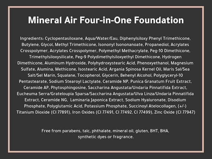 Mineral Air Four-in-One Foundation for Mineral Air Mist DeviceโColor, 28 ml, Standard Size - Tan