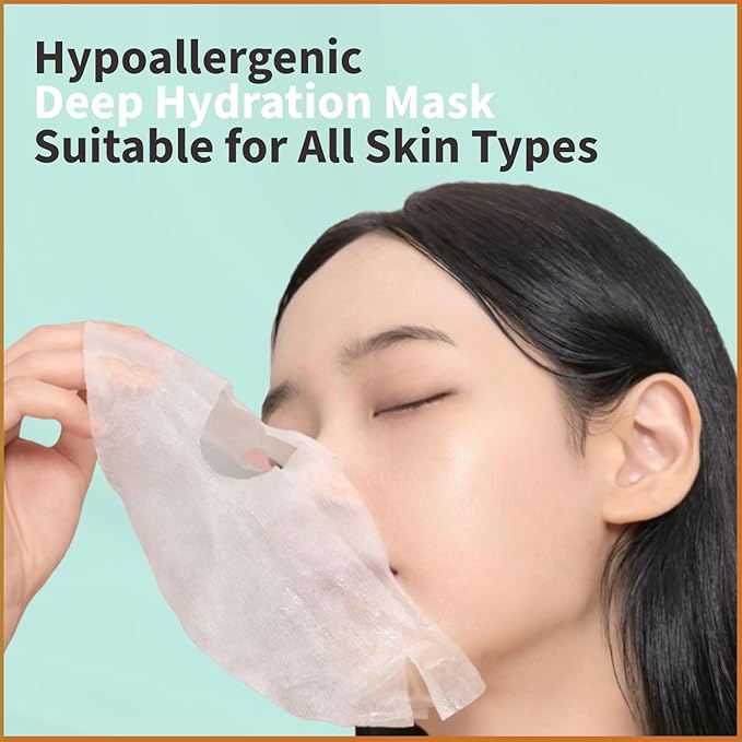 YoungMe Soothing Glam Facial Sheet Mask β 6-Pack | Hydrating & Moisturizing Korean Skin Care for Sensitive & All Skin Types