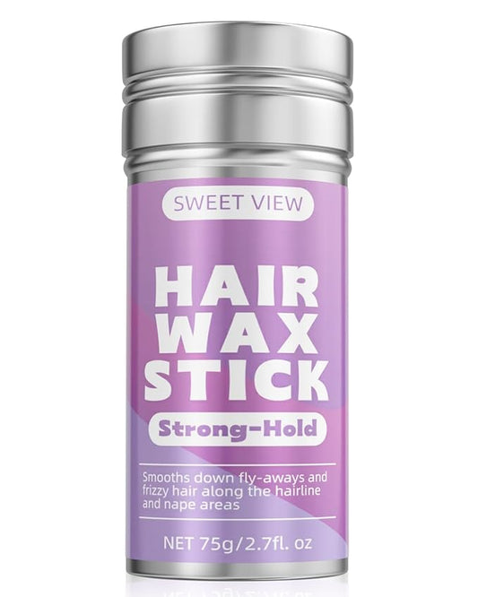 Hair Wax Stick, Flexible Hold Slick Back Hair Pomade/Balm for Tame Flyaways, Frizz, Sleek Ponytail, Bun, Styling Accessory Cream/Gel for Girls, Kids