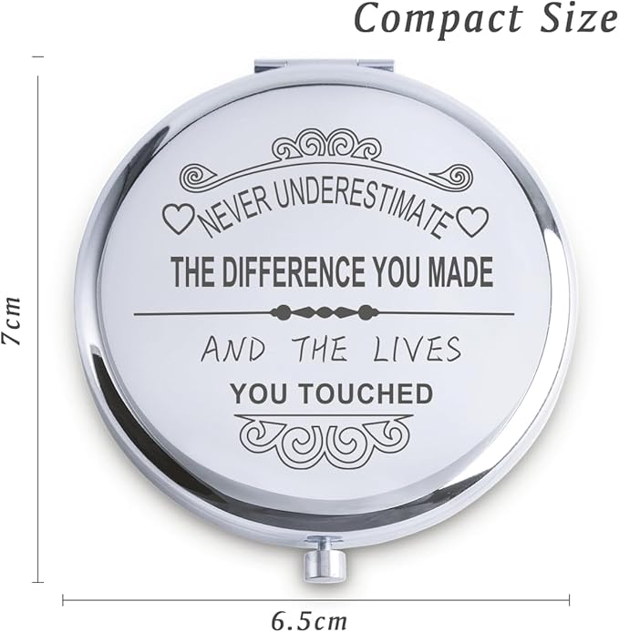 Personalized Gifts for Women Girls, Inspirational Compact Mirrors, 2025 Graduation Gifts for Her, Unique Mothers Day Birthday Gifts for Mom Sister Wife Daughter Niece, Friendship Gifts for Friends