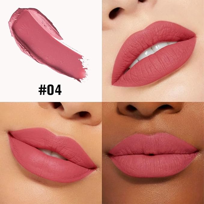 6-Color Velvet Matte Lipstick Balm-in-Pencil for Lips Makeup, Ultra Hydrating, Long-Lasting High lmpact Color Soft Finish, Waterproof Moisturized Lips