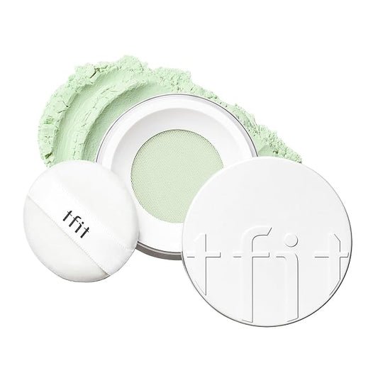 Translucent Set Finishing Powder - Sebum Control Face Loose Powder, Matte & Silky Finish, Lightweight, Long-lasting, Korean Makeup, 0.24 Oz. (03 Green, 0.24 Oz.)