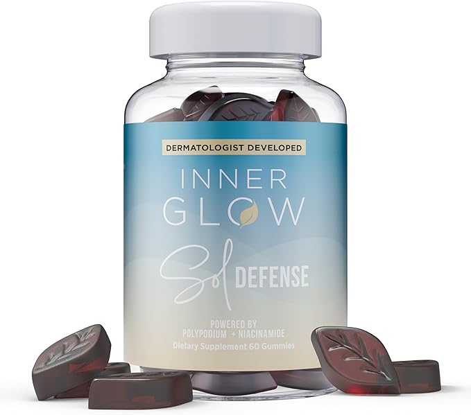 Sol Defense Gummies β Dermatologist & Plastic Surgeon-Formulated Skin Resilience Vitamin Supplement with Polypodium Leucotomos & Niacinamide, Passion Fruit Flavor, 60 Sugar-Free Gummies
