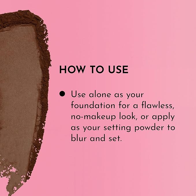 Talc-Free Skin-Smoothing Perfecting Powder - Deep - Premium Makeup, Skin Smoothing Powder with Natural Ingredients, Ultra-Fine Soft Focus Setting Powder, Talc Free - 0.34 oz
