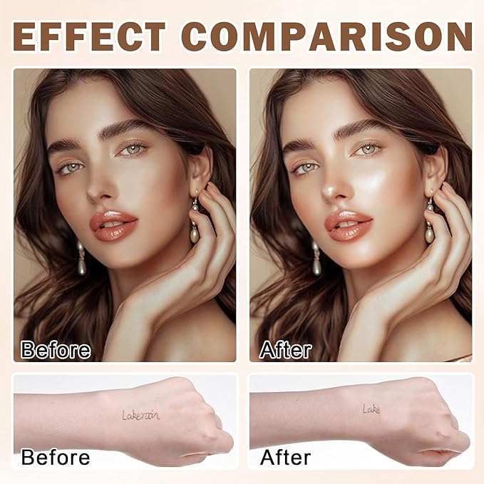 Natural Glow Illuminator Glotion Liquid Highlighter for Face & Body Glow Moisturizing Makeup Highlighter Lightweight Long Lasting Glow Lotion - 02 Light