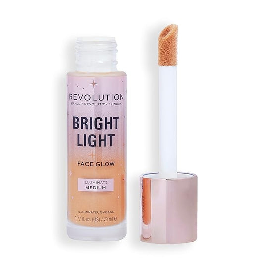 Revolution, Bright Light Face Glow, Lightweight & Brightening Multi-Use Skin Tint, Illuminating and Natural Glow Finish, Illuminate Medium, 0.77 Fl. Oz