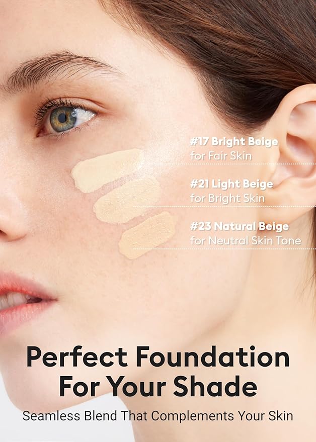 MISSHA Serum Cushion Glow Layering Fit Cushion Foundation No.21 Vanilla Light Beige for Bright Skin, Korean Foundation Makeup, Rich-Texture, Full-Coverage, 24-Hr Hydrating, Triple Glow System