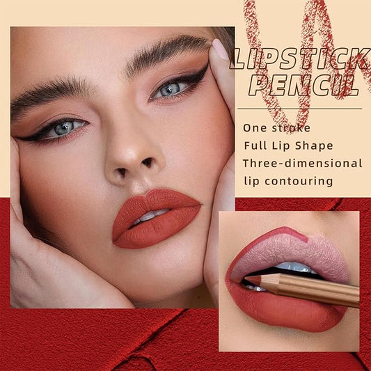12PCS Matte Lip Liner Set,Waterproof Lipstick Liner Slim,High Pigmented Creamy Lipliners Pencil,Non-fading Long Lasting Lip Liner Pencil for Women