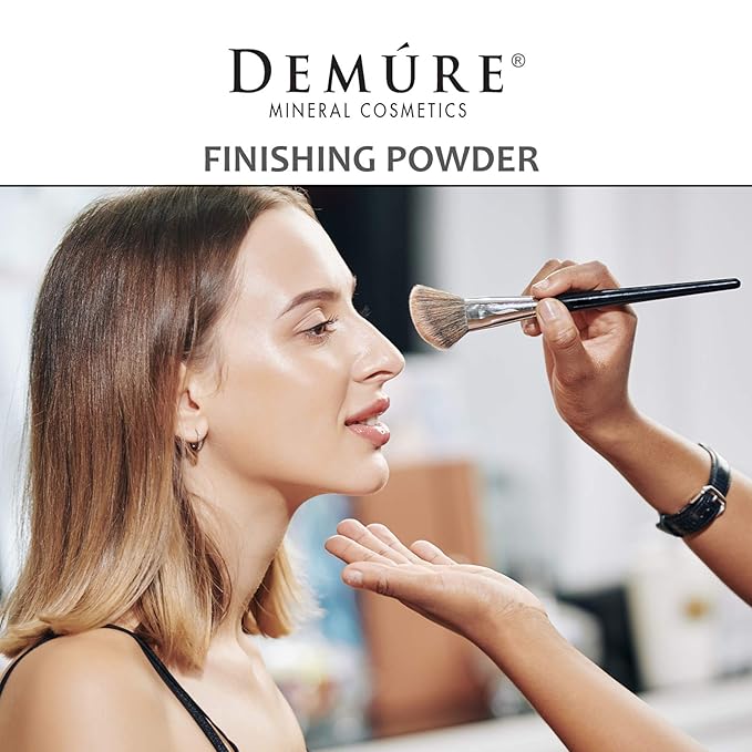 Demure Mineral Makeup, Finishing Powder (Dark), Loose Powder Make Up, Face Powder, Setting Powder Makeup, Professional Makeup.