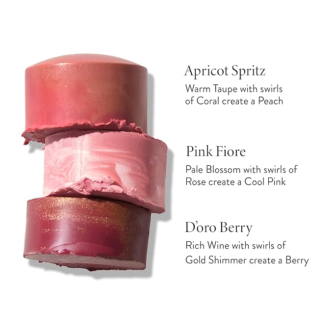 LAURA GELLER NEW YORK Italian Marble Blush Makeup Stick | Cream Finish Marbleized Blush for Cheeks, Apricot Spritz