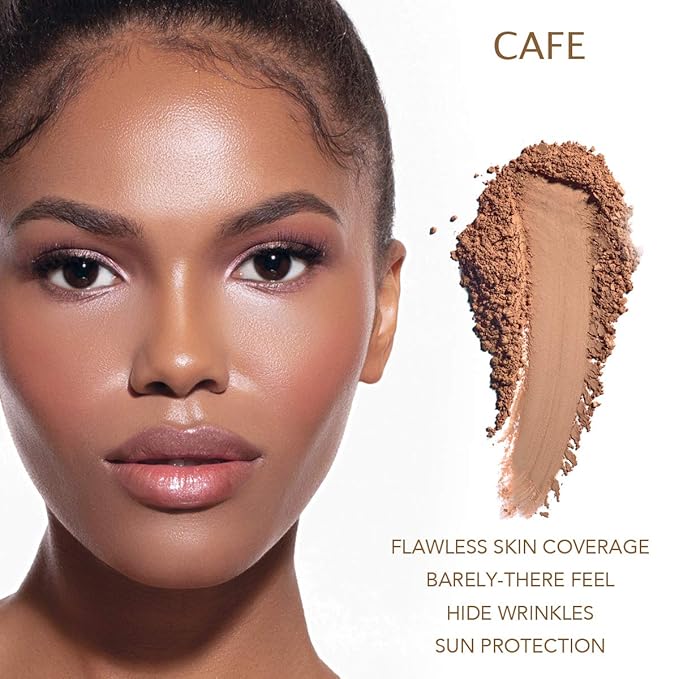 Bellaterra Cosmetics Mineral Powder Foundation | Long-Lasting All-Day Wear | Buildable Sheer to Full Coverage β Matte | Sensitive Skin Approved | Natural SPF 15 (Cafe) 9 grams